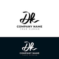 Dk Initial signature logo vector design