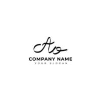 Ao Initial signature logo vector design