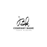 Bk Initial signature logo vector design
