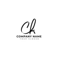 Ck Initial signature logo vector design