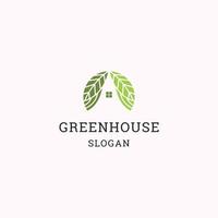 Green house logo icon design template vector illustration