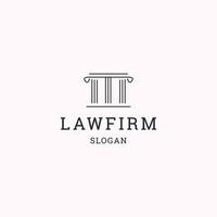 Law firm logo icon design template vector illustration