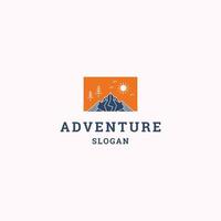 Adventure logo icon flat design template vector