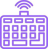 Wireless Keyboard Icon Style vector