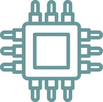 Cpu Icon Style vector