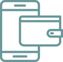 Digital Wallet Icon Style vector