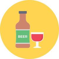 Ilustración de vector de cerveza en un fondo. Símbolos de calidad premium. Iconos vectoriales para concepto y diseño gráfico.