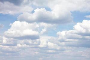 blue sky with lots of clouds. natural clean background with copy space photo