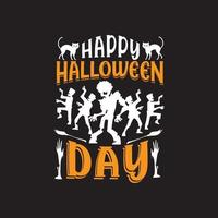 happy halloween day t shirt design vector