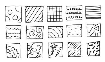 Various lines and shapes.dots, stripes, waves on white background. vector