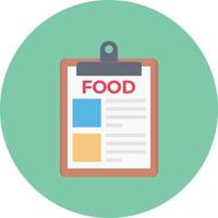 ilustración de vector de receta de comida en un fondo. símbolos de calidad premium. iconos vectoriales para concepto y diseño gráfico.