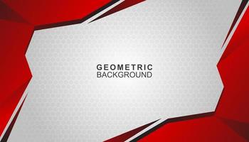 diseño de fondo de banner de fondo de estilo geométrico futurista de colores rojo oscuro y blanco vector