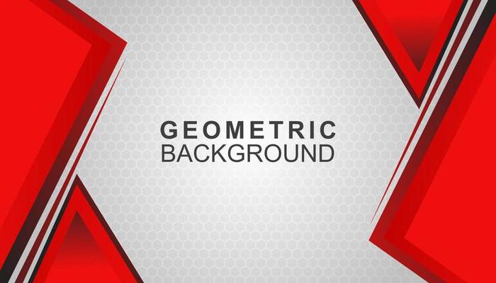 Geometric background in red and White with a pattern style, background for offline streaming, advertisements, banners, and others