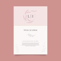 floral wedding invitation template. - Vector. vector