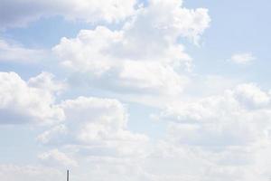 blue sky with lots of clouds. natural clean background with copy space photo