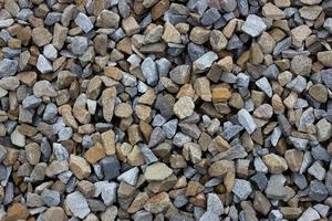 Texture of rubble close-up. Large crushed stone. photo