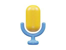 Voice icon 3d render vector