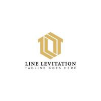 Logotipo abstracto de la letra inicial l o ll en color dorado aislado en fondo blanco aplicado para el logotipo de bienes raíces residenciales también adecuado para las marcas o empresas que tienen el nombre inicial ll o l. vector