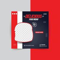 Fast Food Burger Social Media post template vector