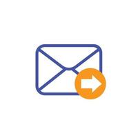 enviar icono de correo electrónico en blanco vector