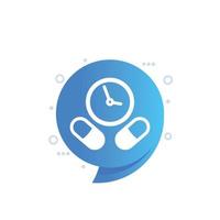 medication time, schedule vector icon