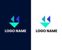 plantilla de diseño de logotipo moderno de letra v y k vector