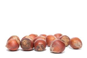 Fresh hazelnut isolated on white background photo