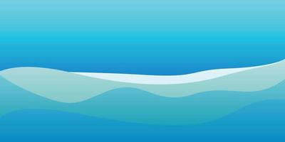 Abstract blue wave on gradient blue background vector