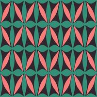 Ethnic geometric flower pattern. Ethnic islamic red-green abstract flower geometric shape seamless pattern background. Geometric flower pattern for fabric, interior decoration elements, upholstery. vector