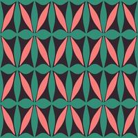 patrón de flores geométricas étnicas. étnico islámico rojo-verde flor abstracta forma geométrica sin fisuras de fondo. motivos florales geométricos para tejidos, elementos de decoración de interiores, tapicería. vector