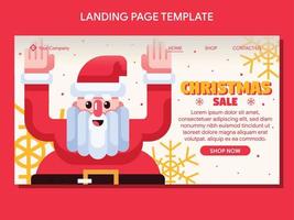 flat christmas landing page banner template vector