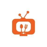 Food Channel Logo Template Design Vector. Cook Channel TV Logo Design Template Inspiration vector