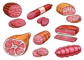 Sausage sketch of beef and pork meat product