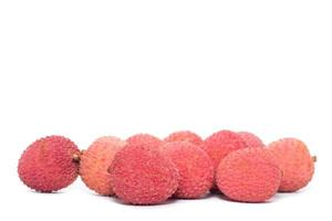 Lychees isolated on white background photo