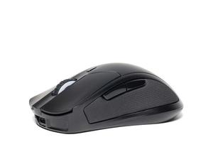Modern design wireless mouse for computer isolated on white background. photo
