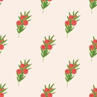 Seamless Pattern with Juniper. Thanksgiving Day collection. Flat vector illustration