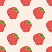 Seamless Pattern with Apples. The Thanksgiving Day collection. Flat vector illustration