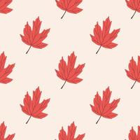 Seamless Pattern with Autumn Leaves. The Thanksgiving Day collection. Flat vector illustration