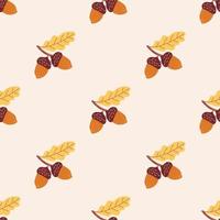 Seamless Pattern with Acorns. The Thanksgiving Day collection. Flat vector illustration