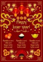 Chinese New Year vector greeting decoration banner