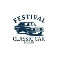 Festival classic car logo 5 vector. vector