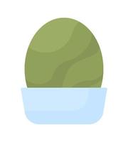 Green bush in planter semi flat color vector object. Plant cultivation. Editable element. Full sized item on white. Urban decor simple cartoon style illustration for web graphic design and animation