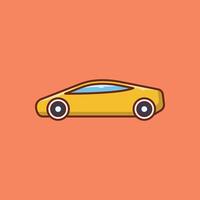 Ilustración de vector de coche en un fondo. Símbolos de calidad premium. Iconos vectoriales para concepto y diseño gráfico.