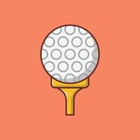 ilustración de vector de pelota de golf en un fondo. símbolos de calidad premium. iconos vectoriales para concepto y diseño gráfico.