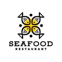 illustration of four fish. good for seafood restaurant logo or any business related to fish. vector