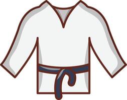 ilustración de vector de traje de karate en un fondo. símbolos de calidad premium. iconos vectoriales para concepto y diseño gráfico.