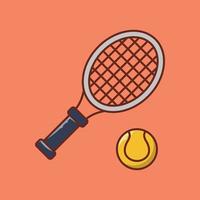 ilustración vectorial de tenis en un fondo. símbolos de calidad premium. iconos vectoriales para concepto y diseño gráfico. vector