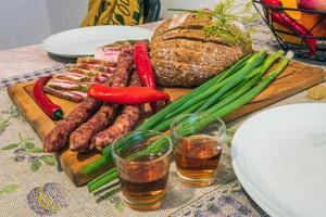 national ukrainian food on the table photo