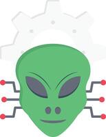 ilustración vectorial alienígena en un fondo. símbolos de calidad premium. iconos vectoriales para concepto y diseño gráfico. vector