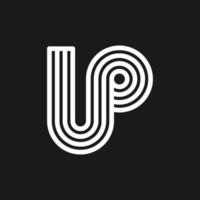 UP simple elegant logo initial vector